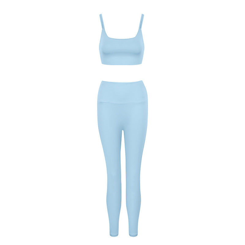 Damen Sportliches Zweiteiliges Set aus atmungsaktivem Material mit Hochbund-Wirkung Drune