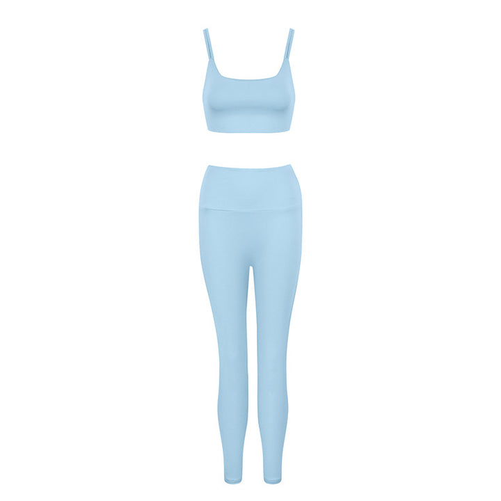 Damen Sportliches Zweiteiliges Set aus atmungsaktivem Material mit Hochbund-Wirkung Drune