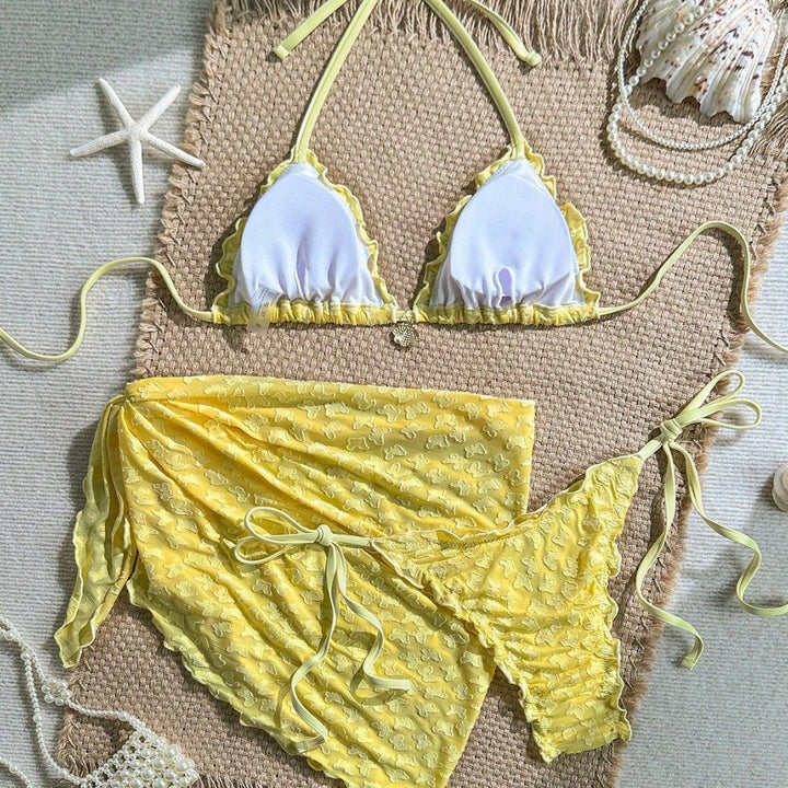 Damen Bikiniset mit Rüschen Drune