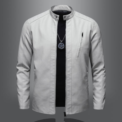 Herren Elegante und komfortable Lederjacke Drune