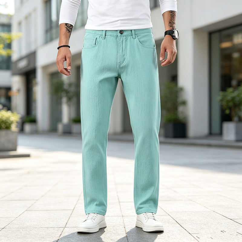 Herren Lässige High-Waist Jeans im modernen Schnitt Drune