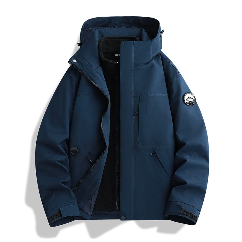 Damen Wasserabweisender Parka mit abnehmbarer Fleece-Innenjacke und Kapuze Drune