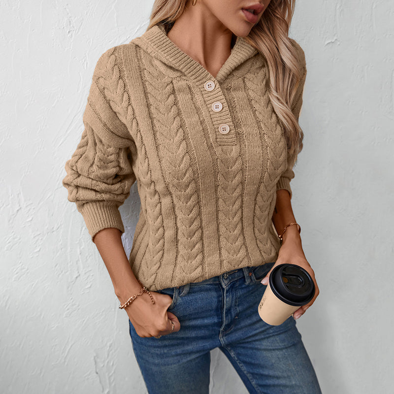 Drune | Klassischer Pullover Mit Zopfmuster Design