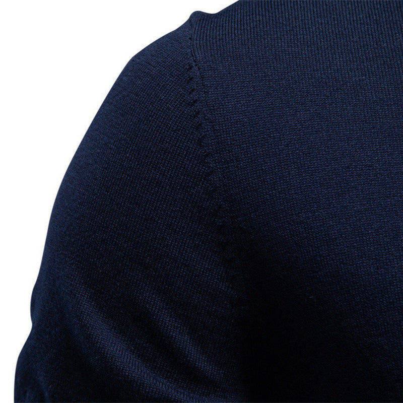 Herren nan feines Baumwollstrickshirt mit Rundhalsausschnitt kurzärmelig und kontrastierenden Ärmelstreifen Drune