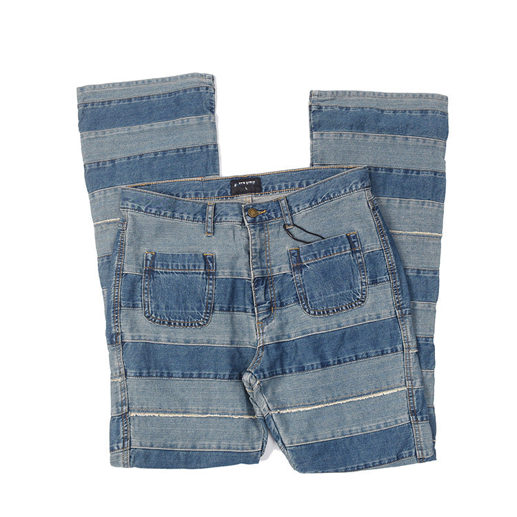 Damen Jeanshose mit modernem Streifenmuster und bequemer Passform Drune