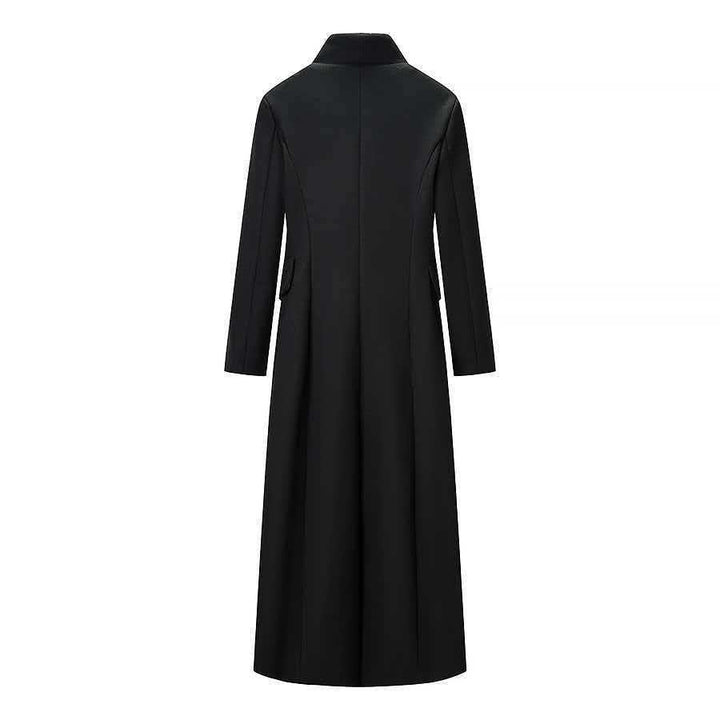 Damen Taillierter Longline-Mantel mit betonter Schulterpartie und Ein-Knopf-Verschluss Drune