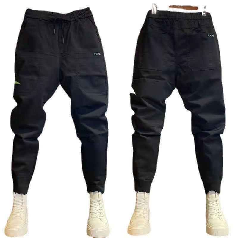 Herren nan sportive Cargojoggerhose mit elastischem Bund, Kordelzug und konischem Beinabschluss Drune