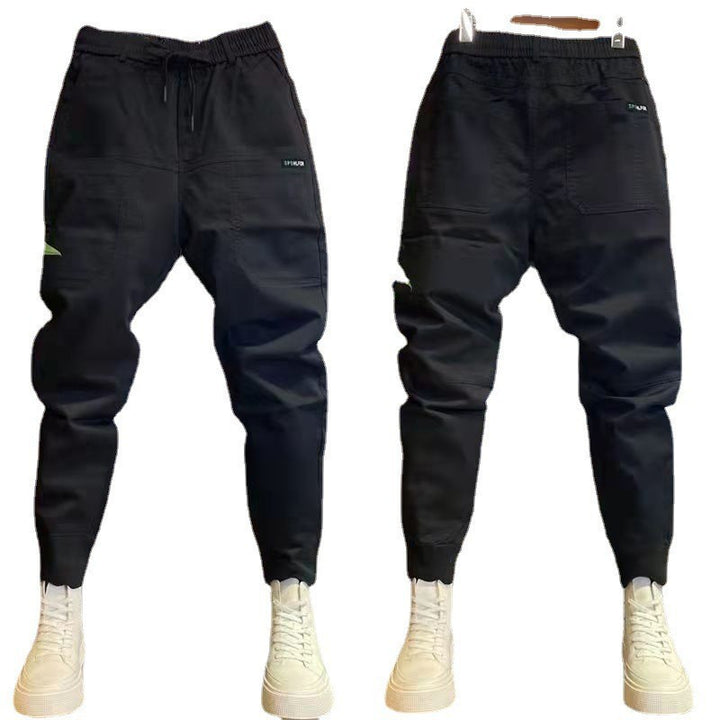 Herren nan sportive Cargojoggerhose mit elastischem Bund, Kordelzug und konischem Beinabschluss Drune