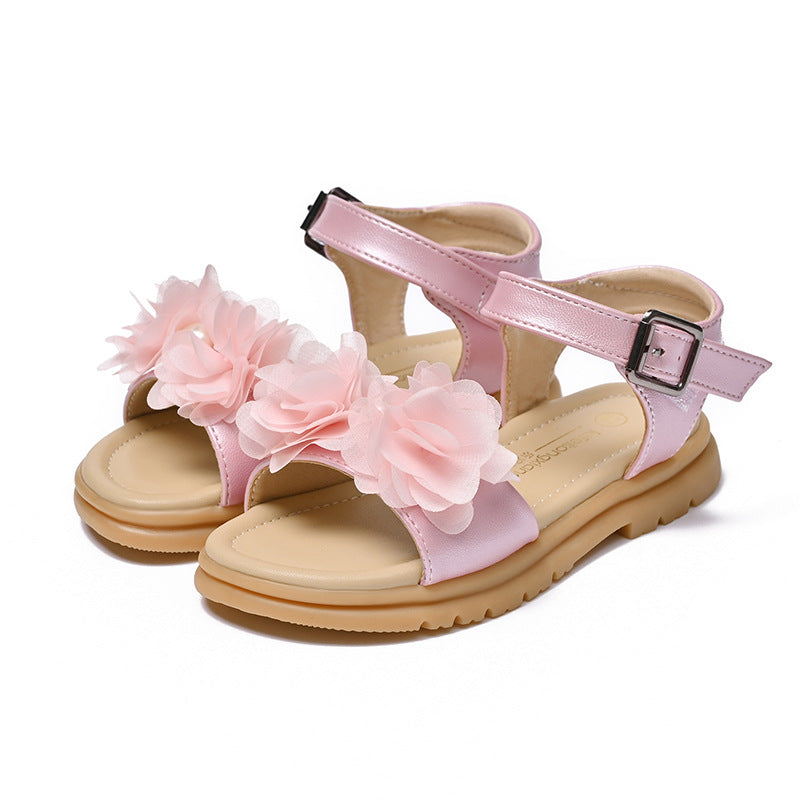 Mädchen Sommerliche Sandalen mit floralen Applikationen Drune