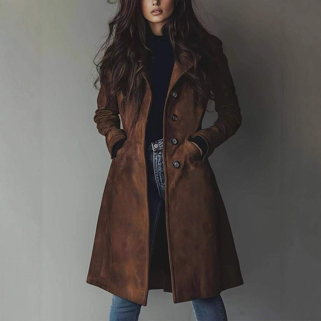Damen Eleganter und Stilvoller Trenchcoat Drune