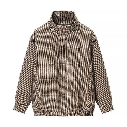 Damen Übergangsjacke mit modernem Hahnentritt-Muster Drune