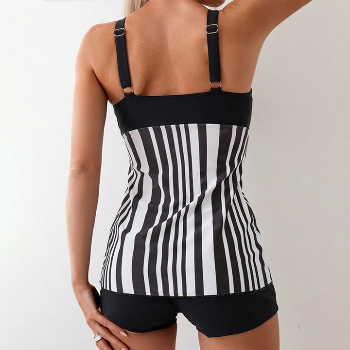 Damen Tankini mit verstellbaren Trägern und figurformendem Design Drune
