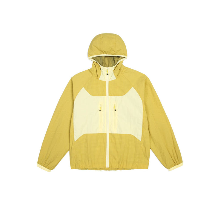 Unisex Leichte Kapuzen-Windjacke mit Ripstop‑Material, Colourblock‑Einsätzen und Fronttaschen Drune