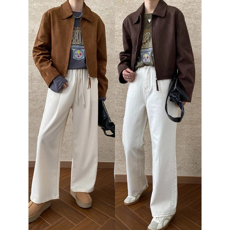 Damen Kurzjacke aus weichem Wildlederimitat mit minimalistischen Details Drune