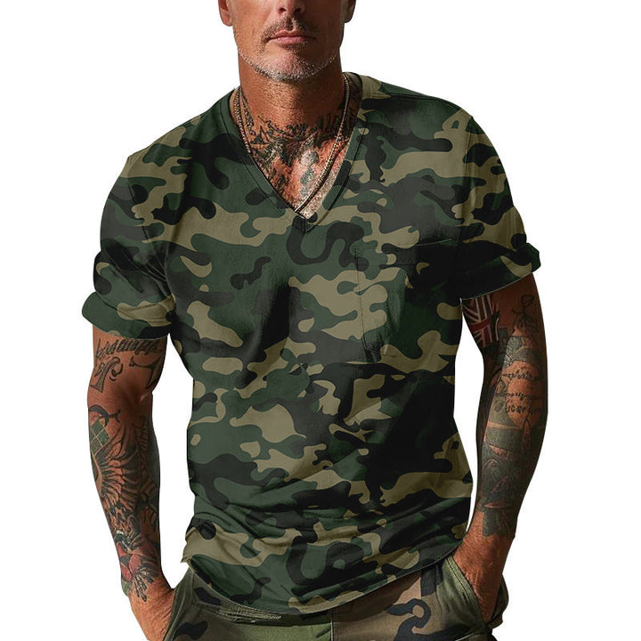 Herren Camouflage T-Shirt Drune