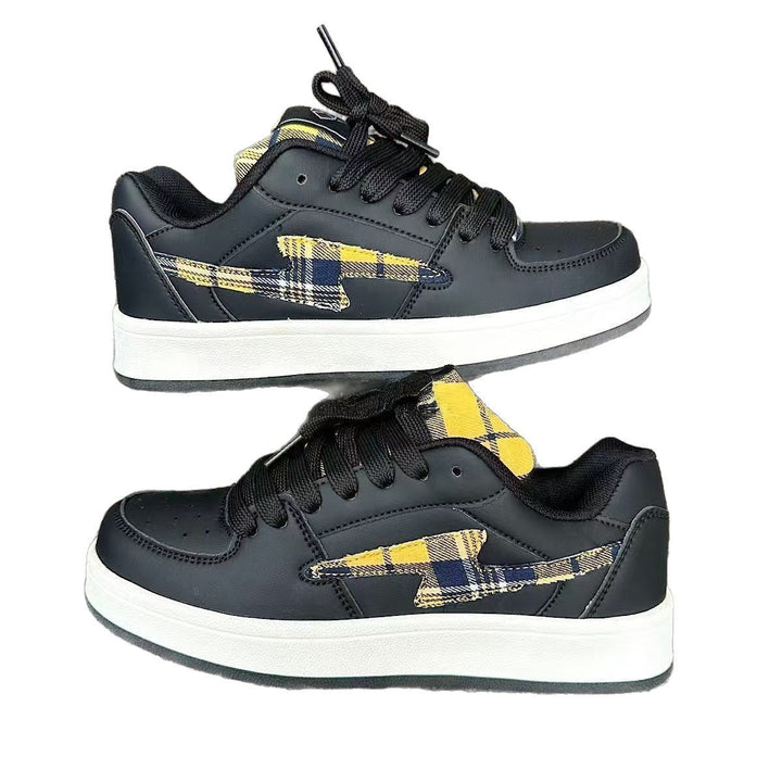 Damen Sneakers im modischen Karo-Design mit bequemer Dämpfung Drune