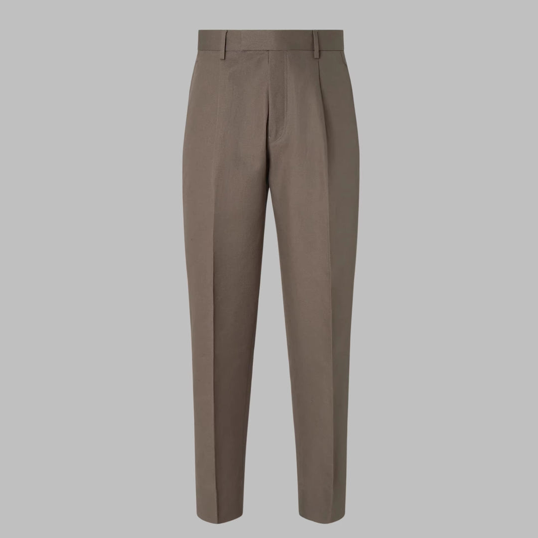 Herren Hochwertige Bundfaltenhose