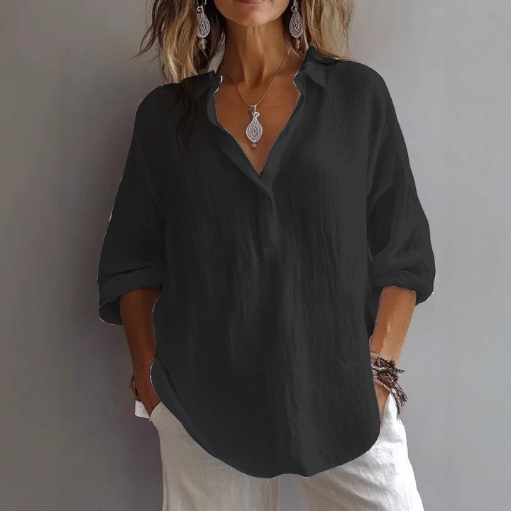 Damen Leichte Leinenbluse Drune