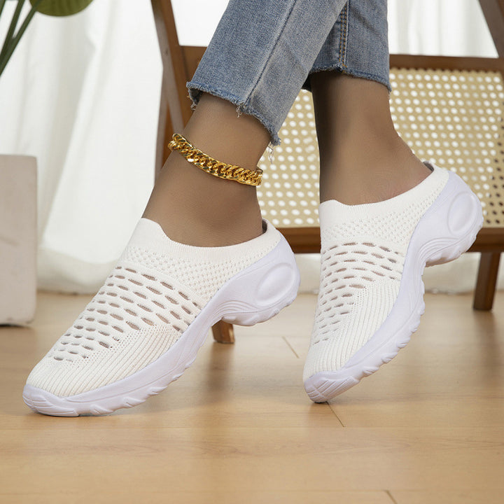 Damen Atmungsaktive Strick-Slipper-Sneaker mit stoßdämpfender Leichtsohle Drune