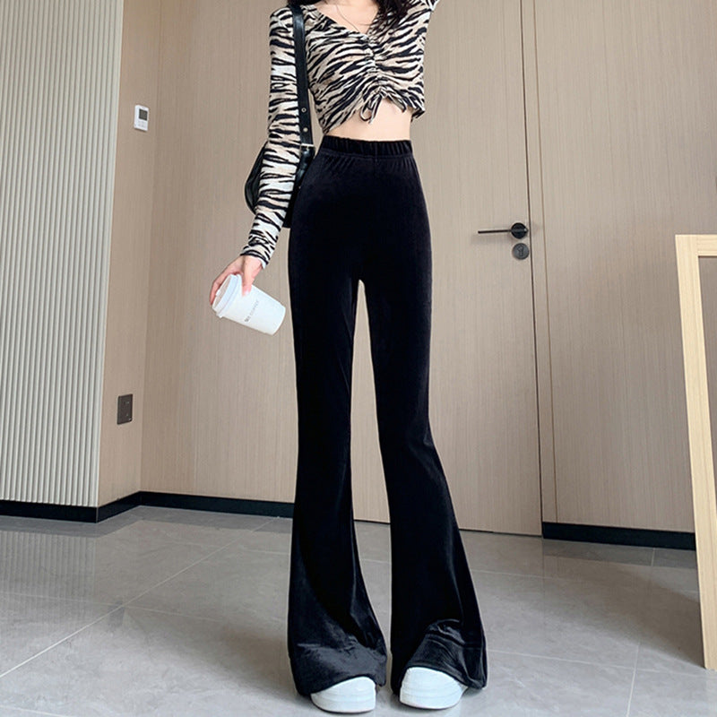 Damen Flared Velvet-Hose Drune