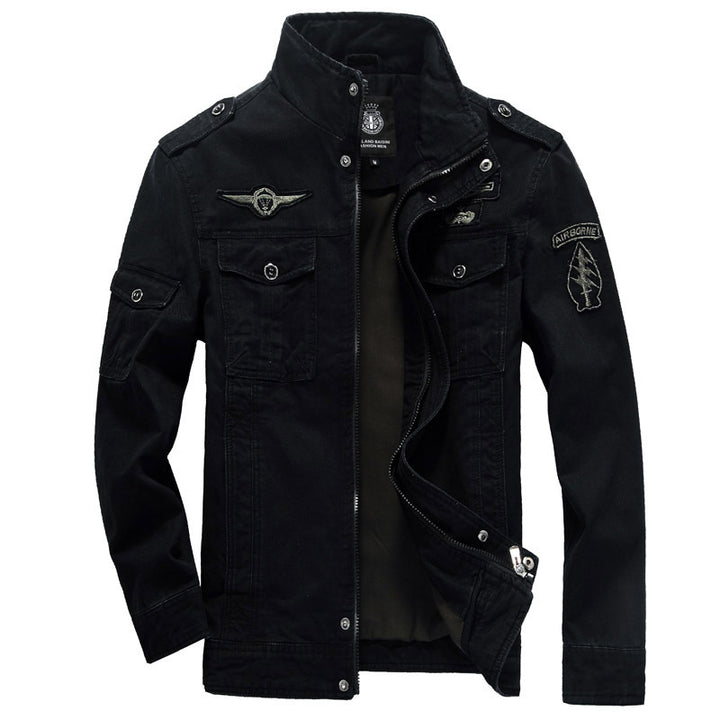 Herren nan Canvas-Fieldjacke aus robustem Baumwoll-Twill mit Schulterklappen, Mehrfachtaschen und Stehkragen Drune