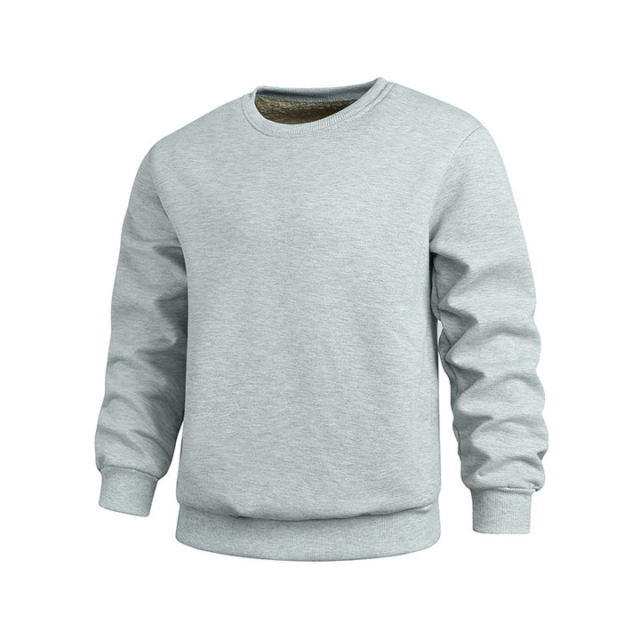 Herren bequemer und warmer Rundhalspullover aus Fleece Drune