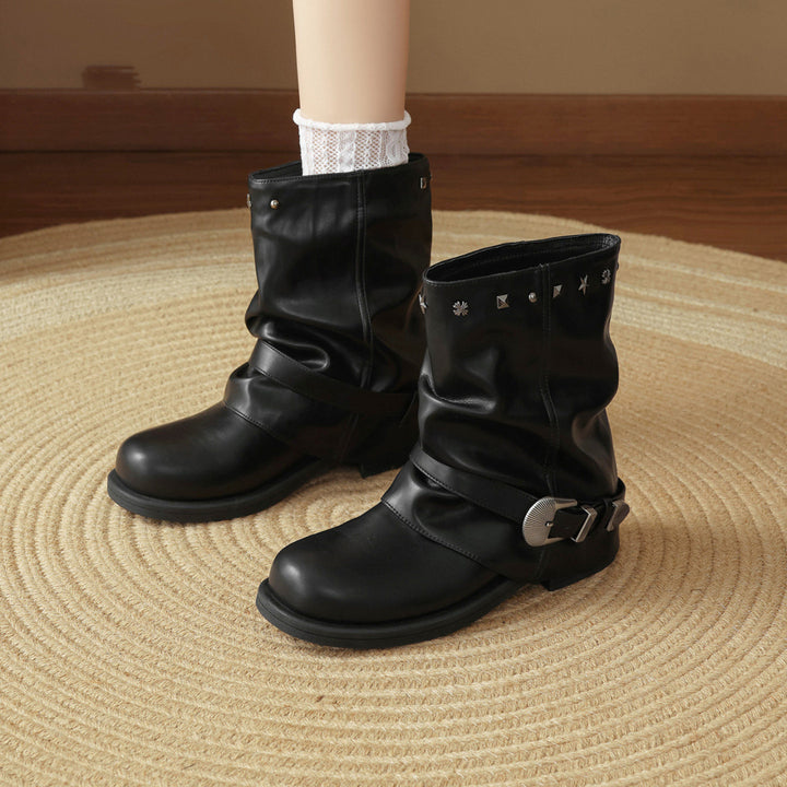 Damen Modische Stiefel mit dekorativen Details Drune