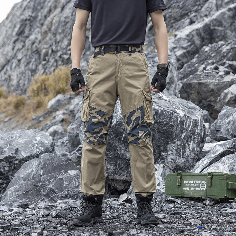 Herren Robust‑Tactical Cargohose mit Camouflage‑Kniepaneelen, Elastischem Saum und Utility‑Taschen Drune