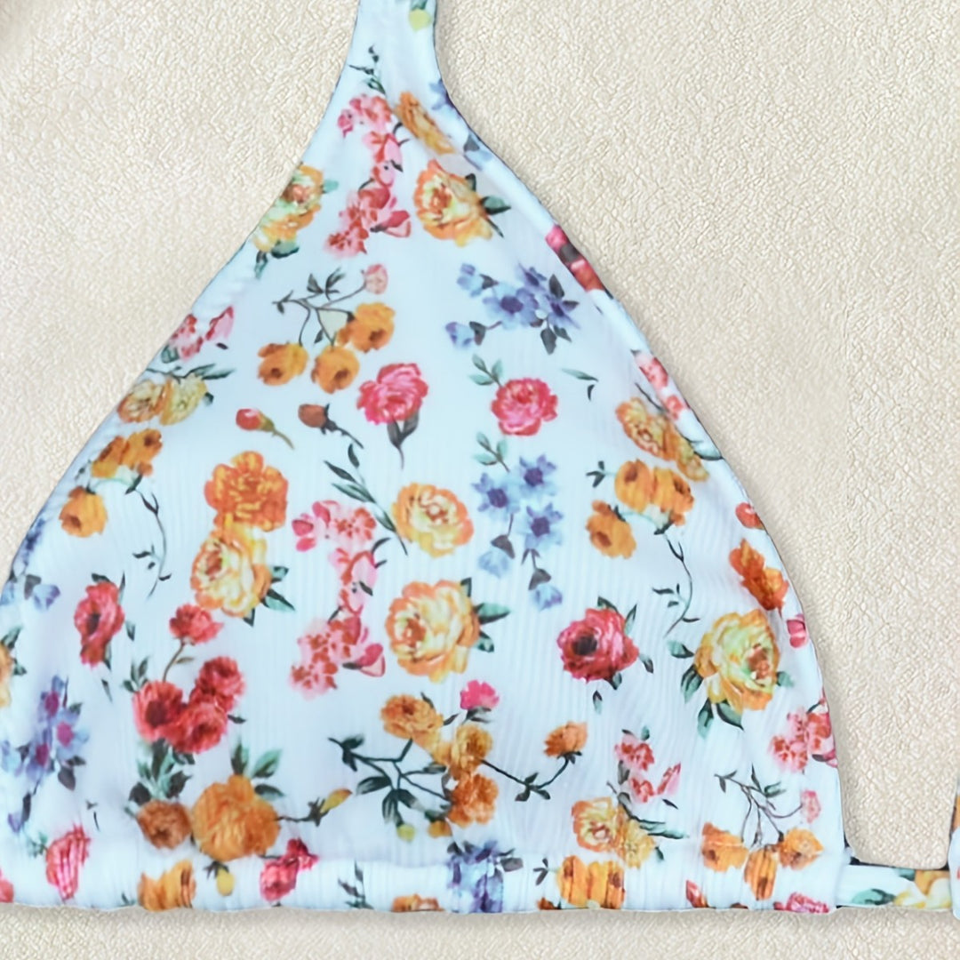 Damen Blumenmuster Bikini Drune