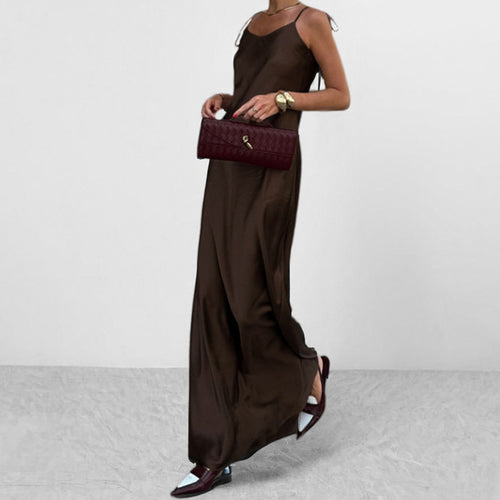 Damen Maxikleid mit verstellbaren Trägern Drune