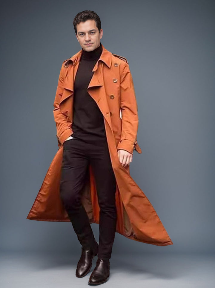 Herren Langer Trenchcoat Drune