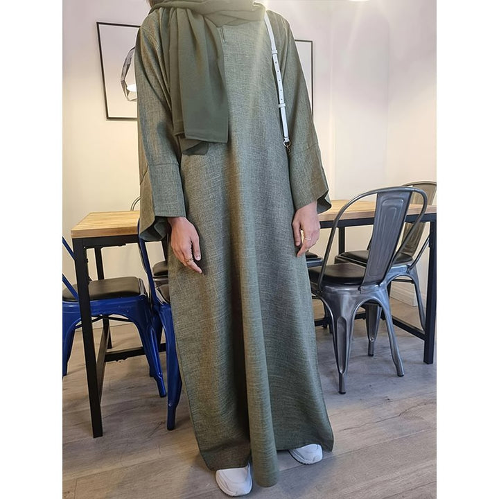 Damen Kaftan-Kleid mit weitem Schnitt und eleganter Verarbeitung Drune