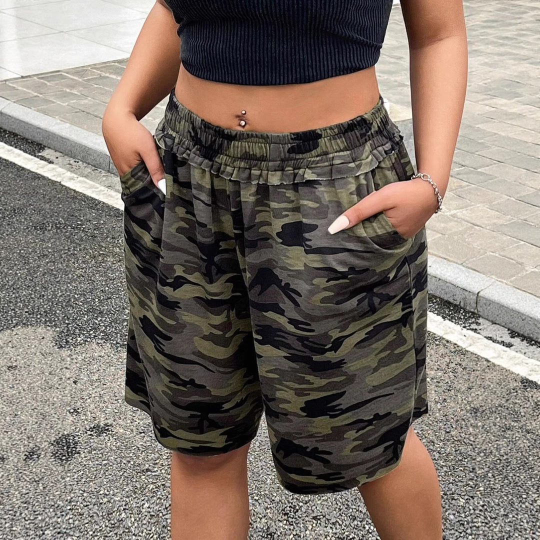 Damen Freizeithosen im modernen Camouflage-Design Drune