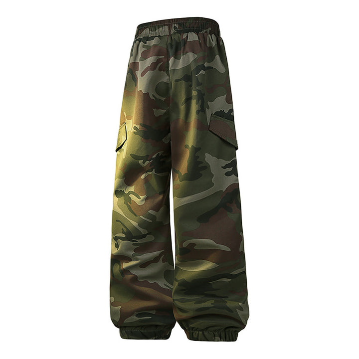 Herren Gefütterte Cargo-Jogginghose im Camouflage‑Militärlook Drune