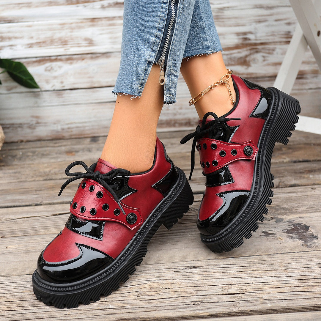 Damen Modische und bequeme Schnürschuhe Drune