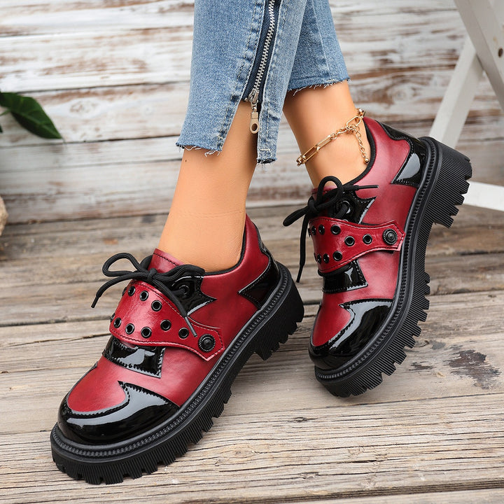 Damen Modische und bequeme Schnürschuhe Drune