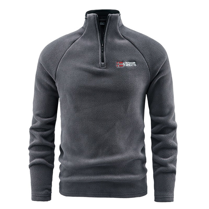 Herren Fleece-Halbzip-Pullover mit stehendem Kragen und atmungsaktivem Thermofleece Drune
