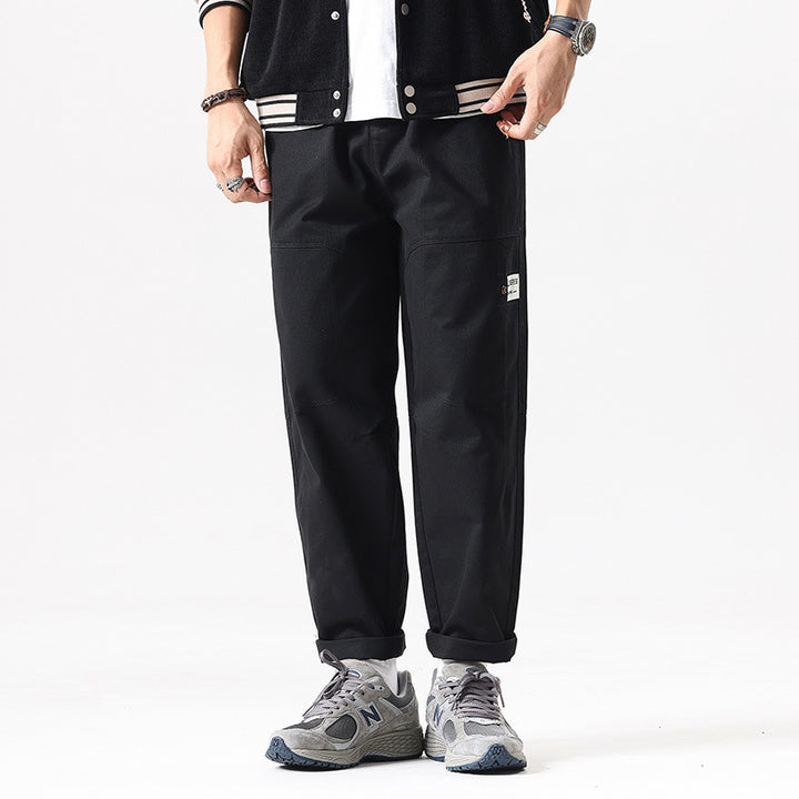 Herren Locker geschnittene Cargo-Jogginghose mit Tunnelzug, Knieabnähern und Utility‑Details Drune