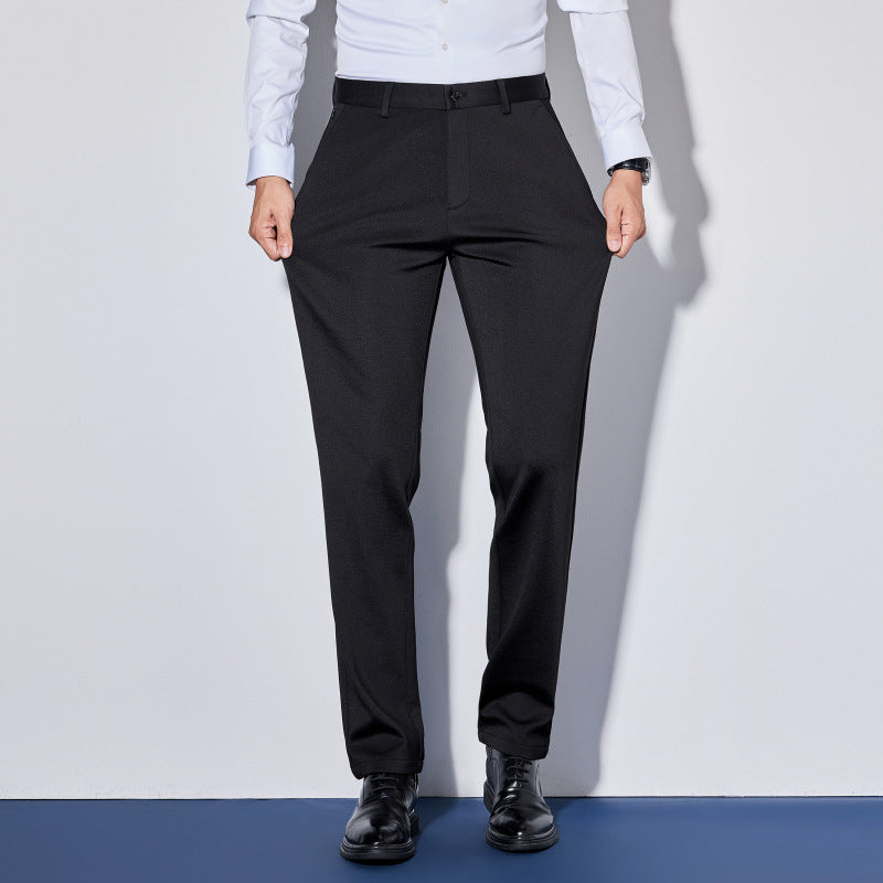 Herren Elegante Business-Hose mit geradem Schnitt und elastischem Bund Drune