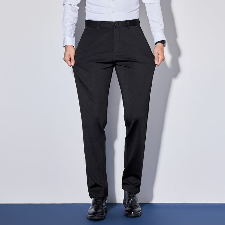 Herren Elegante Business-Hose mit geradem Schnitt und elastischem Bund Drune