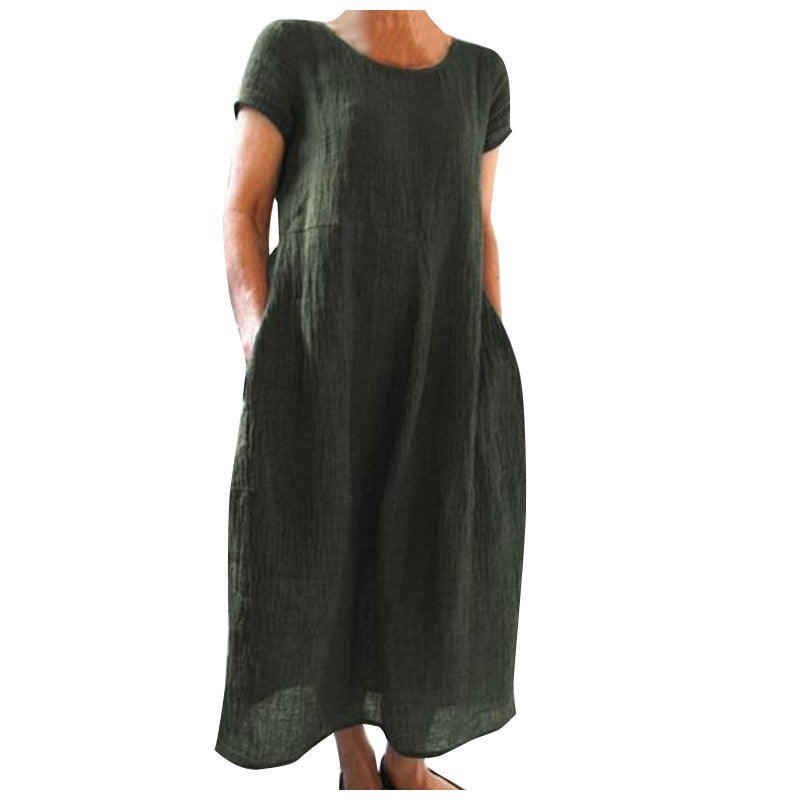 Leichtes Leinenkleid für Frauen Drune