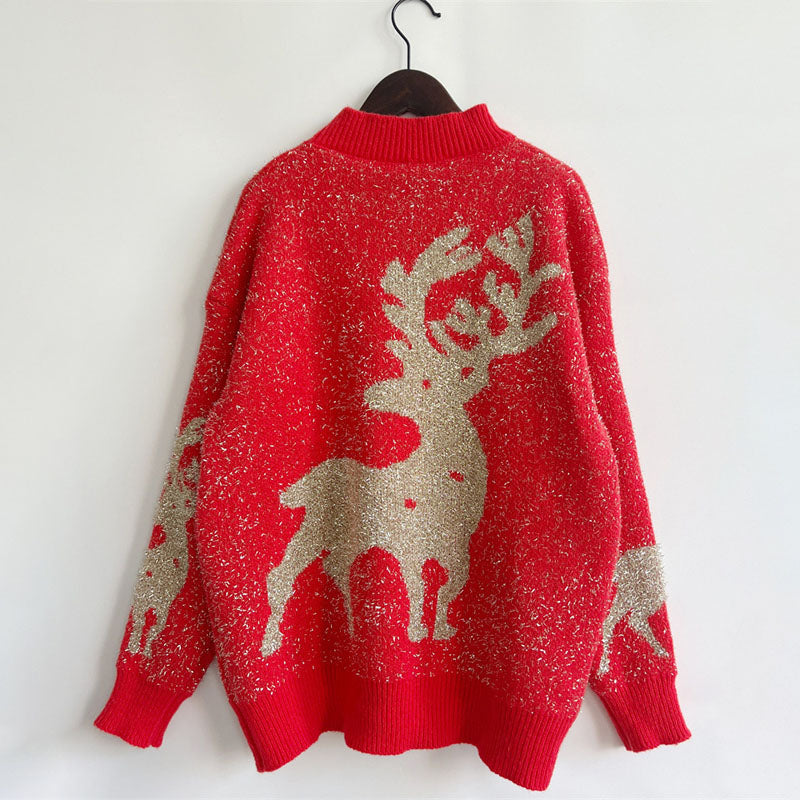Drune | Weihnachtlicher Strickpullover Mit Festlichem Motiv