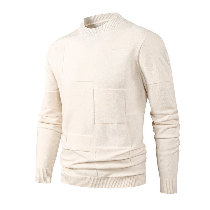 Herren Modischer Strickpullover mit Rundhalsausschnitt Drune