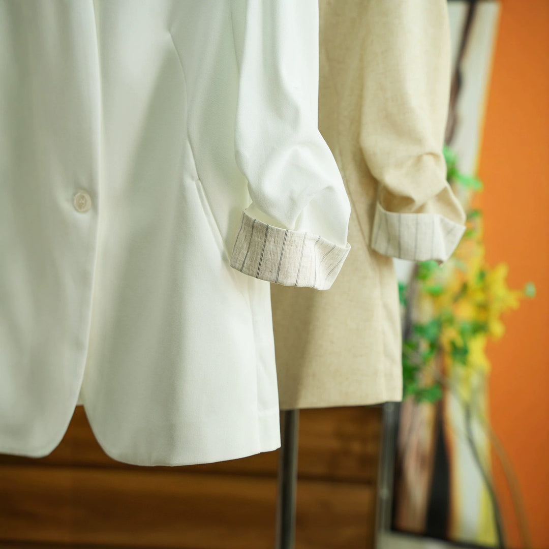 Damen Modischer Blazer mit leicht strukturierter Oberfläche Drune