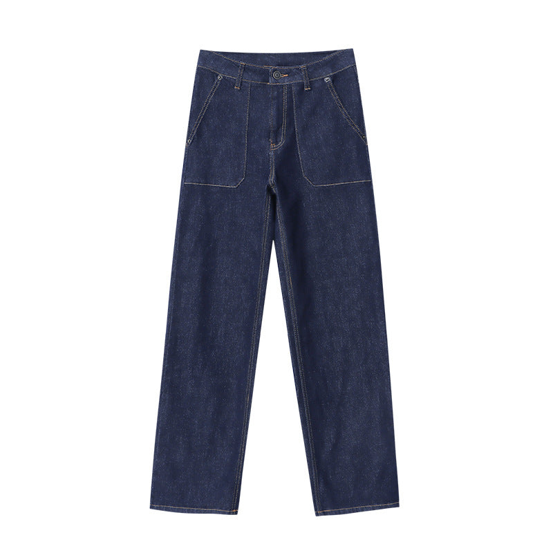 Damen High-Waist Jeans mit lässigem Schnitt und praktischen Taschen Drune