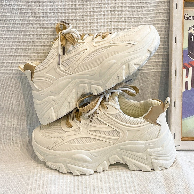 Damen Chunky Sneakers mit atmungsaktiver Mesh-Oberfläche und rutschfester Sohle Drune