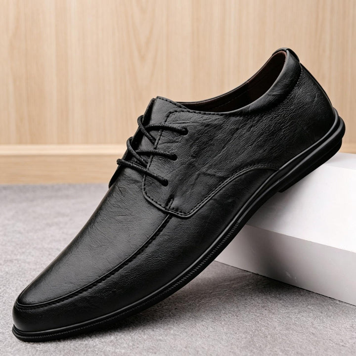 Herren Elegante Echtleder Schnürschuhe Drune