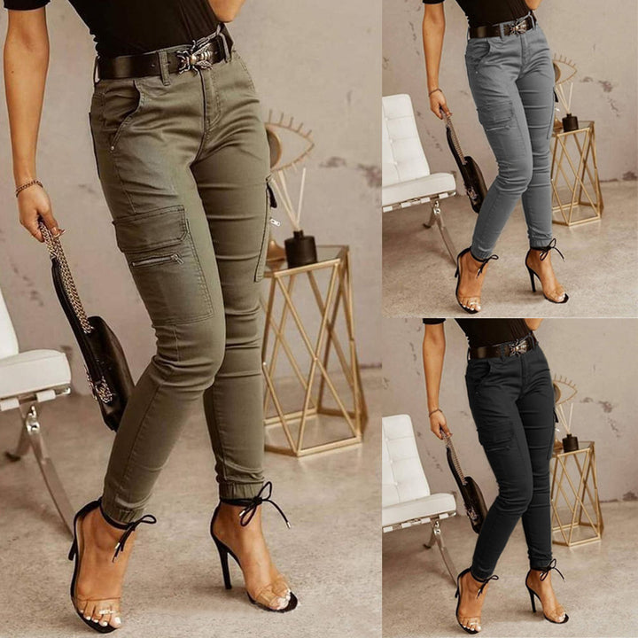 Damen Cargo-Hose mit figurbetontem Schnitt und vielen praktischen Taschen Drune