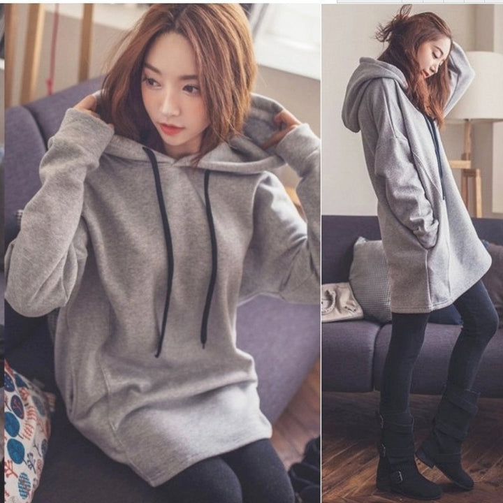Damen Hoodie mit lässigem Print und Kapuze Drune
