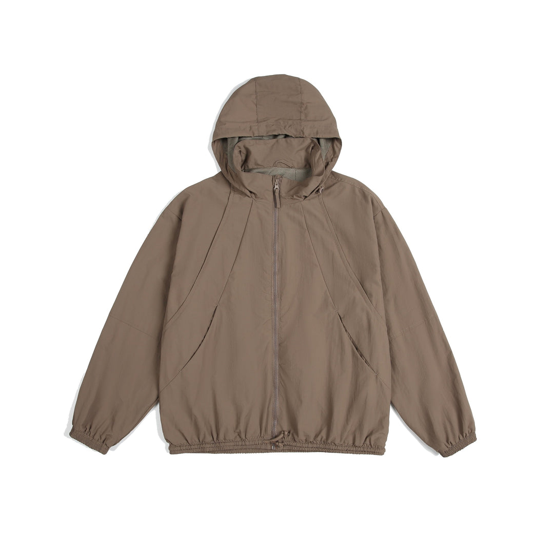 Unisex Leichte Kapuzenjacke im Oversize-Parka-Stil mit Tunnelzugbund Drune